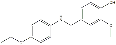 2-methoxy-4-({[4-(propan-2-yloxy)phenyl]amino}methyl)phenol Struktur