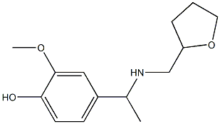 2-methoxy-4-{1-[(oxolan-2-ylmethyl)amino]ethyl}phenol Struktur