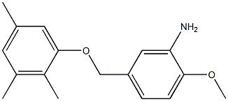 2-methoxy-5-(2,3,5-trimethylphenoxymethyl)aniline Struktur