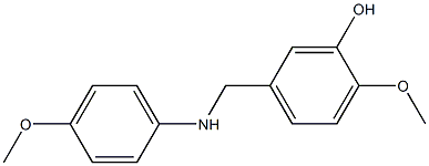 2-methoxy-5-{[(4-methoxyphenyl)amino]methyl}phenol Struktur