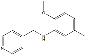 2-methoxy-5-methyl-N-(pyridin-4-ylmethyl)aniline Struktur