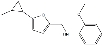 2-methoxy-N-{[5-(2-methylcyclopropyl)furan-2-yl]methyl}aniline Struktur