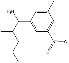 2-methyl-1-(3-methyl-5-nitrophenyl)pentan-1-amine Struktur