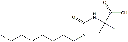 2-methyl-2-[(octylcarbamoyl)amino]propanoic acid Struktur