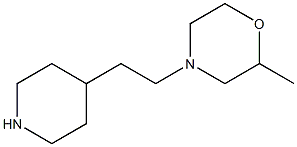 2-methyl-4-[2-(piperidin-4-yl)ethyl]morpholine Struktur