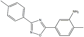 2-methyl-5-[3-(4-methylphenyl)-1,2,4-oxadiazol-5-yl]aniline Struktur