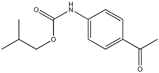 2-methylpropyl N-(4-acetylphenyl)carbamate Struktur