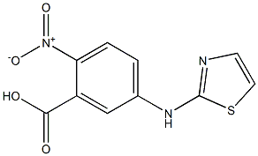 2-nitro-5-(1,3-thiazol-2-ylamino)benzoic acid Struktur