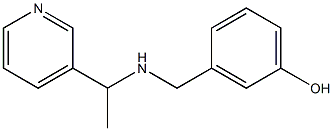 3-({[1-(pyridin-3-yl)ethyl]amino}methyl)phenol Struktur