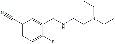 3-({[2-(diethylamino)ethyl]amino}methyl)-4-fluorobenzonitrile Struktur