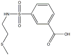 3-({[2-(methylthio)ethyl]amino}sulfonyl)benzoic acid Struktur