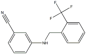 3-({[2-(trifluoromethyl)phenyl]methyl}amino)benzonitrile Struktur