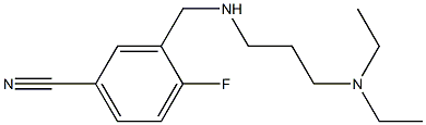 3-({[3-(diethylamino)propyl]amino}methyl)-4-fluorobenzonitrile Struktur