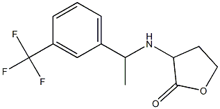 3-({1-[3-(trifluoromethyl)phenyl]ethyl}amino)oxolan-2-one Struktur