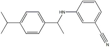 3-({1-[4-(propan-2-yl)phenyl]ethyl}amino)benzonitrile Struktur