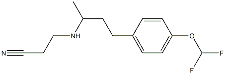 3-({4-[4-(difluoromethoxy)phenyl]butan-2-yl}amino)propanenitrile Struktur