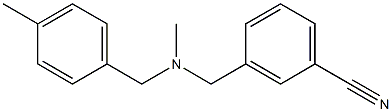 3-({methyl[(4-methylphenyl)methyl]amino}methyl)benzonitrile Struktur