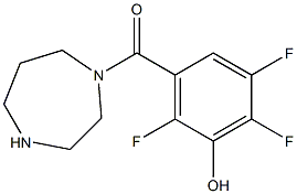 3-(1,4-diazepan-1-ylcarbonyl)-2,5,6-trifluorophenol Struktur