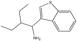 3-(1-amino-2-ethylbutyl)-1-benzothiophene Struktur