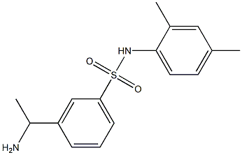 3-(1-aminoethyl)-N-(2,4-dimethylphenyl)benzene-1-sulfonamide Struktur