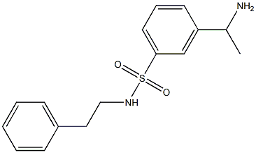 3-(1-aminoethyl)-N-(2-phenylethyl)benzene-1-sulfonamide Struktur