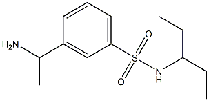 3-(1-aminoethyl)-N-(pentan-3-yl)benzene-1-sulfonamide Struktur