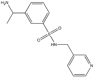 3-(1-aminoethyl)-N-(pyridin-3-ylmethyl)benzene-1-sulfonamide Struktur