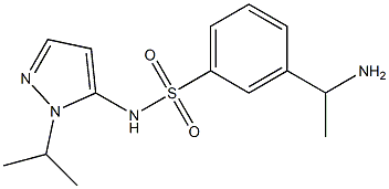 3-(1-aminoethyl)-N-[1-(propan-2-yl)-1H-pyrazol-5-yl]benzene-1-sulfonamide Struktur