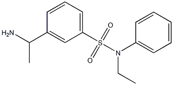 3-(1-aminoethyl)-N-ethyl-N-phenylbenzene-1-sulfonamide Struktur