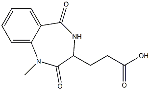 3-(1-methyl-2,5-dioxo-2,3,4,5-tetrahydro-1H-1,4-benzodiazepin-3-yl)propanoic acid Struktur