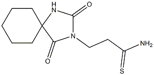 3-(2,4-dioxo-1,3-diazaspiro[4.5]dec-3-yl)propanethioamide Struktur