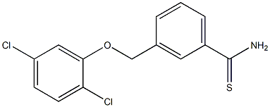 3-(2,5-dichlorophenoxymethyl)benzene-1-carbothioamide Struktur