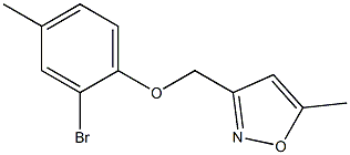 3-(2-bromo-4-methylphenoxymethyl)-5-methyl-1,2-oxazole Struktur