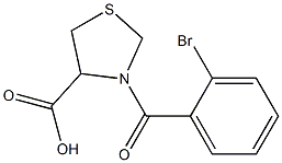 3-(2-bromobenzoyl)-1,3-thiazolidine-4-carboxylic acid Struktur