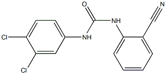 3-(2-cyanophenyl)-1-(3,4-dichlorophenyl)urea Struktur