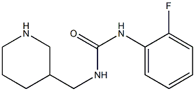 3-(2-fluorophenyl)-1-(piperidin-3-ylmethyl)urea Struktur