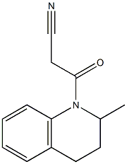 3-(2-methyl-3,4-dihydroquinolin-1(2H)-yl)-3-oxopropanenitrile Struktur