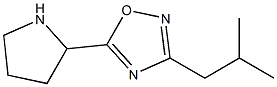 3-(2-methylpropyl)-5-(pyrrolidin-2-yl)-1,2,4-oxadiazole Struktur