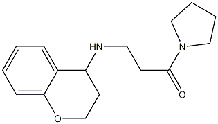 3-(3,4-dihydro-2H-1-benzopyran-4-ylamino)-1-(pyrrolidin-1-yl)propan-1-one Struktur