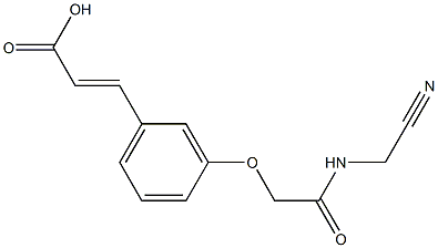 3-(3-{[(cyanomethyl)carbamoyl]methoxy}phenyl)prop-2-enoic acid Struktur