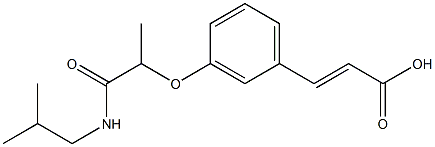 3-(3-{1-[(2-methylpropyl)carbamoyl]ethoxy}phenyl)prop-2-enoic acid Struktur