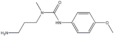 3-(3-aminopropyl)-1-(4-methoxyphenyl)-3-methylurea Struktur