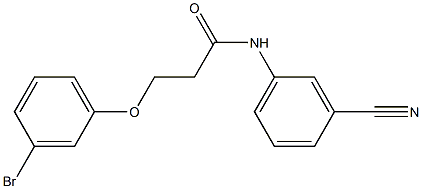 3-(3-bromophenoxy)-N-(3-cyanophenyl)propanamide Struktur