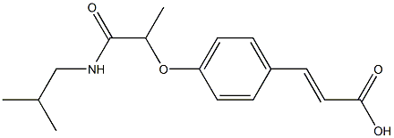 3-(4-{1-[(2-methylpropyl)carbamoyl]ethoxy}phenyl)prop-2-enoic acid Struktur