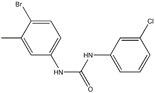 3-(4-bromo-3-methylphenyl)-1-(3-chlorophenyl)urea Struktur