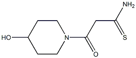 3-(4-hydroxypiperidin-1-yl)-3-oxopropanethioamide Struktur