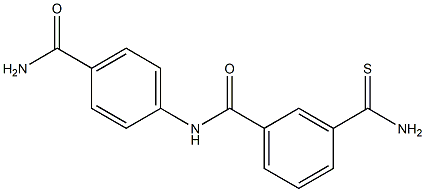 3-(aminocarbonothioyl)-N-[4-(aminocarbonyl)phenyl]benzamide Struktur