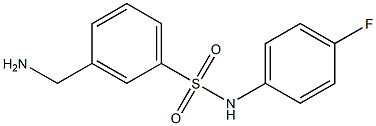 3-(aminomethyl)-N-(4-fluorophenyl)benzenesulfonamide Struktur