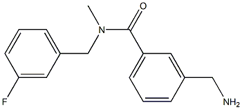 3-(aminomethyl)-N-[(3-fluorophenyl)methyl]-N-methylbenzamide Struktur