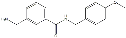 3-(aminomethyl)-N-[(4-methoxyphenyl)methyl]benzamide Struktur